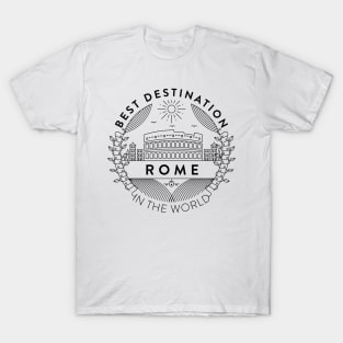 Rome Minimal Badge Design T-Shirt